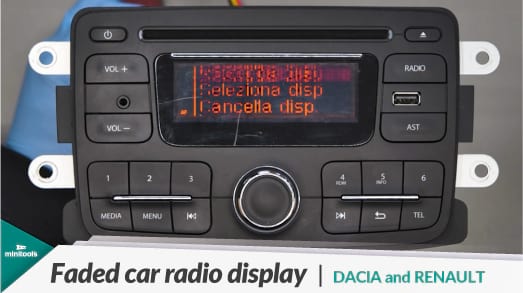 How to repair Dacia and Renault car radio with fading display